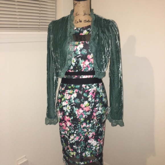 Teal floral dress - Picture 5 of 5